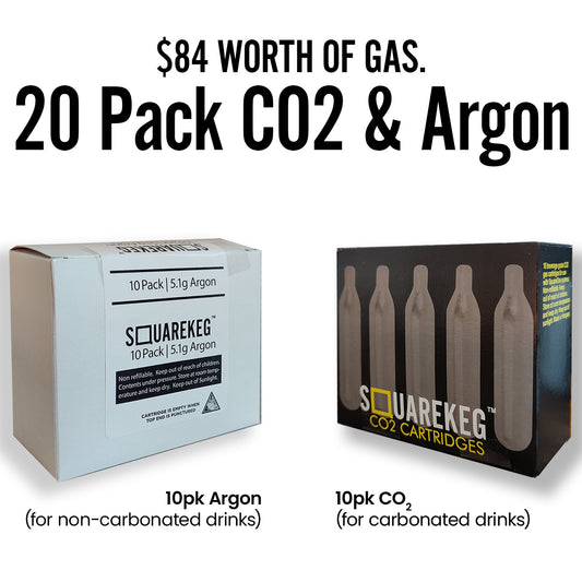 10 Pack Pure Argon & 10 Pack CO2Cartridges